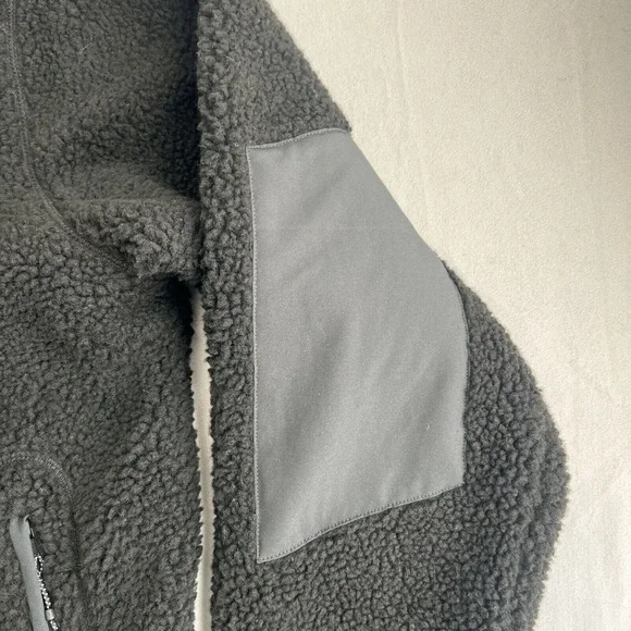 Legends Sherpa Jacket Mens Large Black Full Zip Fleece‎ Outdoors Elbow Patch - Picture 4 of 12